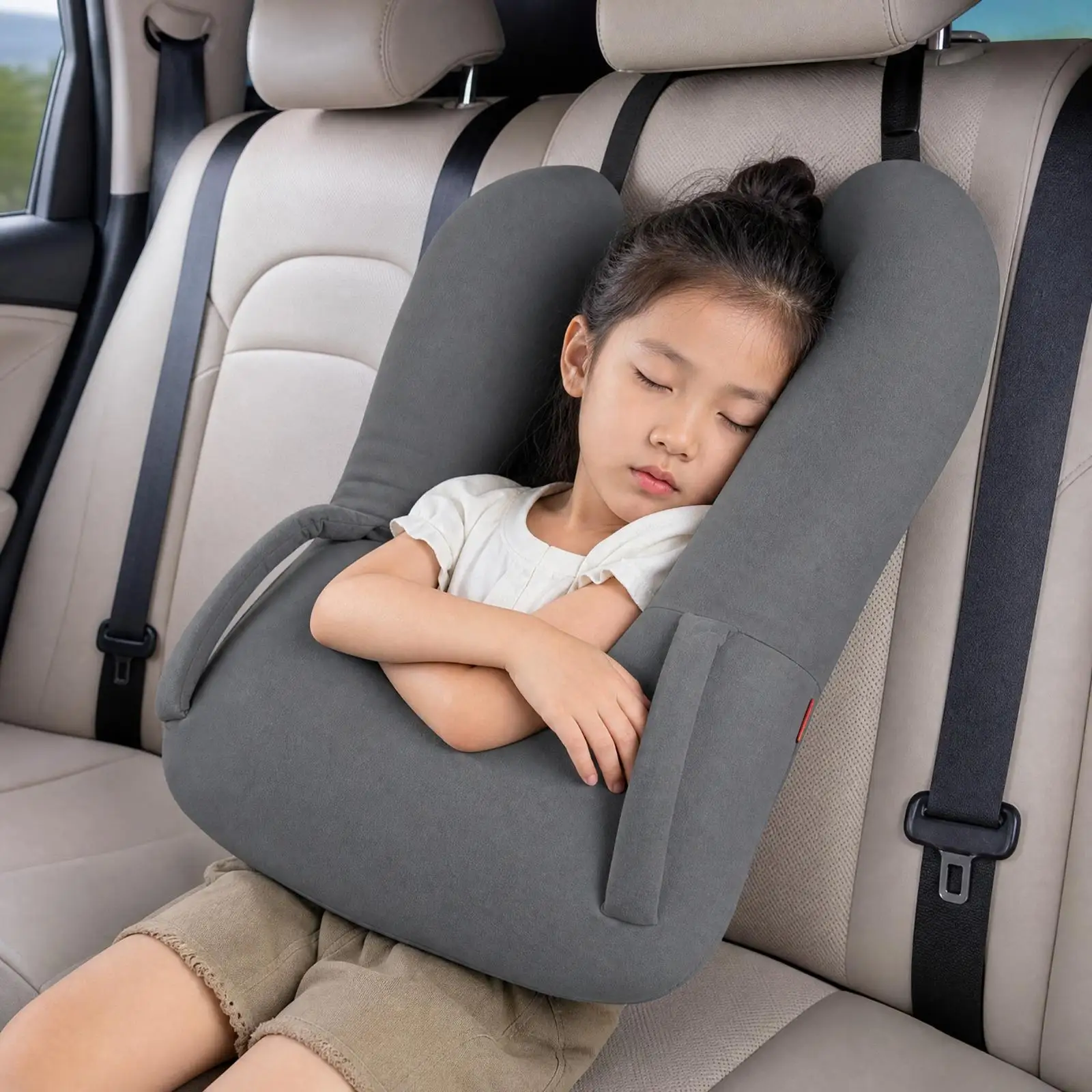 Child Car Pillow Travel Neck Support Memory Foam Cotton Cushion for Kid Vehicle Seat Comfort Sleep