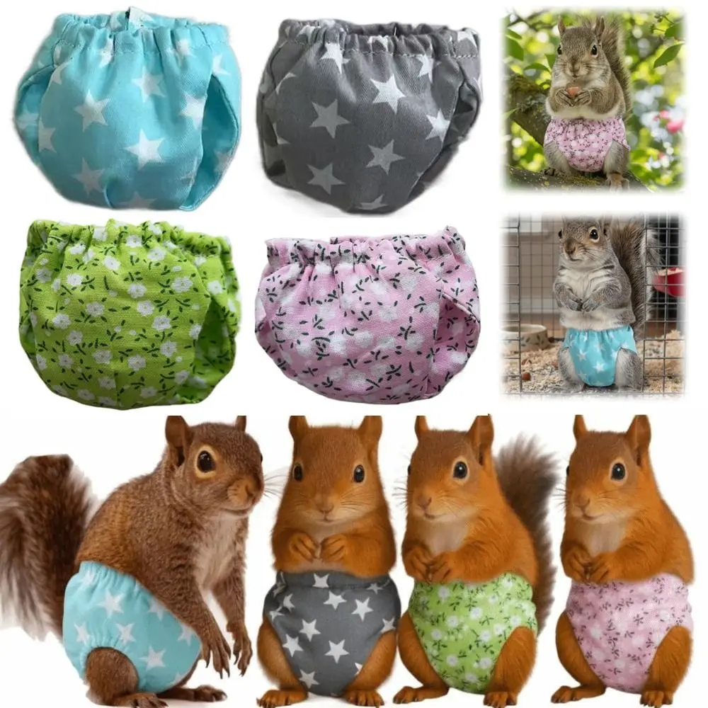 Absorbent Squirrel Diapers Breathable Leak-Proof Squirrel Underwear Adjustable Flexible Closure Pet Training Pants Rat