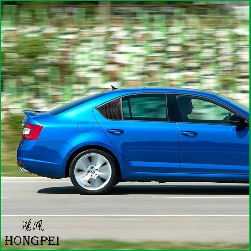 

Car Styling Rear Window Louver Shutters Vent Cover Trim For Skoda Octavia 3 A7 Sedan 2013 2014 2015 2016-2018 Auto Accessories