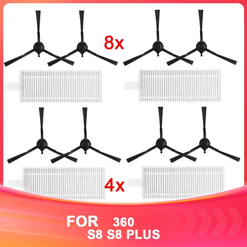 

Suitable For Qihoo 360 Robot Vacuum Cleaner S8 S8 PLUS Filters Side Brush Kit Replacement Consumables