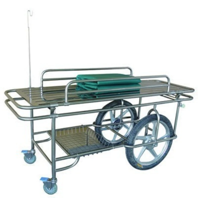 stainless steel stretcher car, two large wheels, two small wheels B044IV type 1875 × 700 × 76