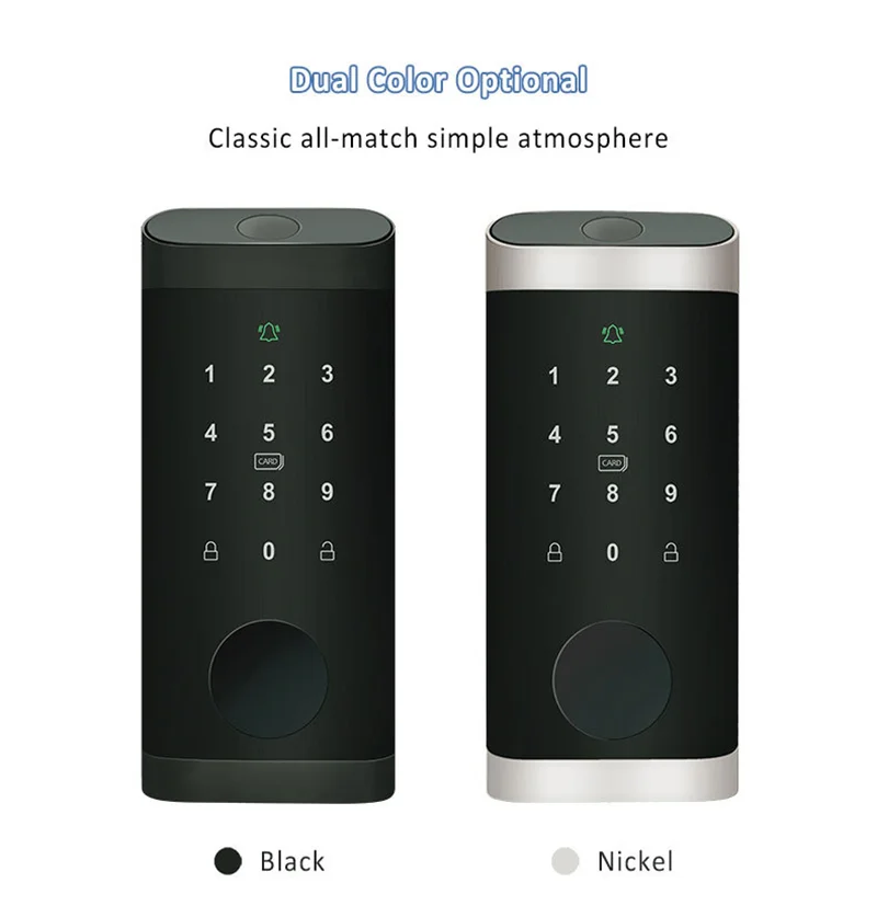 Factory Tuya TTlock WiFi Smart Door Lock Fingerprint & RFID CARD Access Digital Password Code for American Standard Wood Door