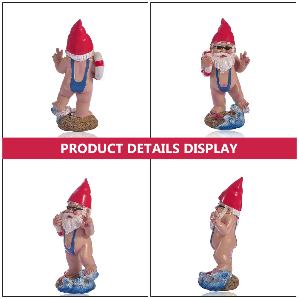 Bikini Dwarf Creative Garden Decor Ornament Christmas Resin Craft Cartoon Ware Novel Pond Decoration Outdoor