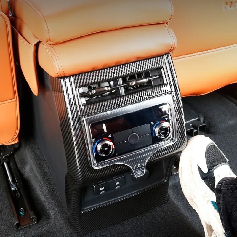 Rear Air Vent Anti-Kick Panel Protective Cover for Great Wall GWM Haval H9 2th 2024-25 AC Frame Sticker Interior Accessories