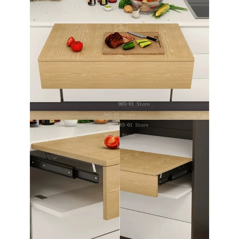 Rising Telescopic Desk Slide, Invisible Pull Track, Side Mounted Extension Guide, Table Lift Accessories