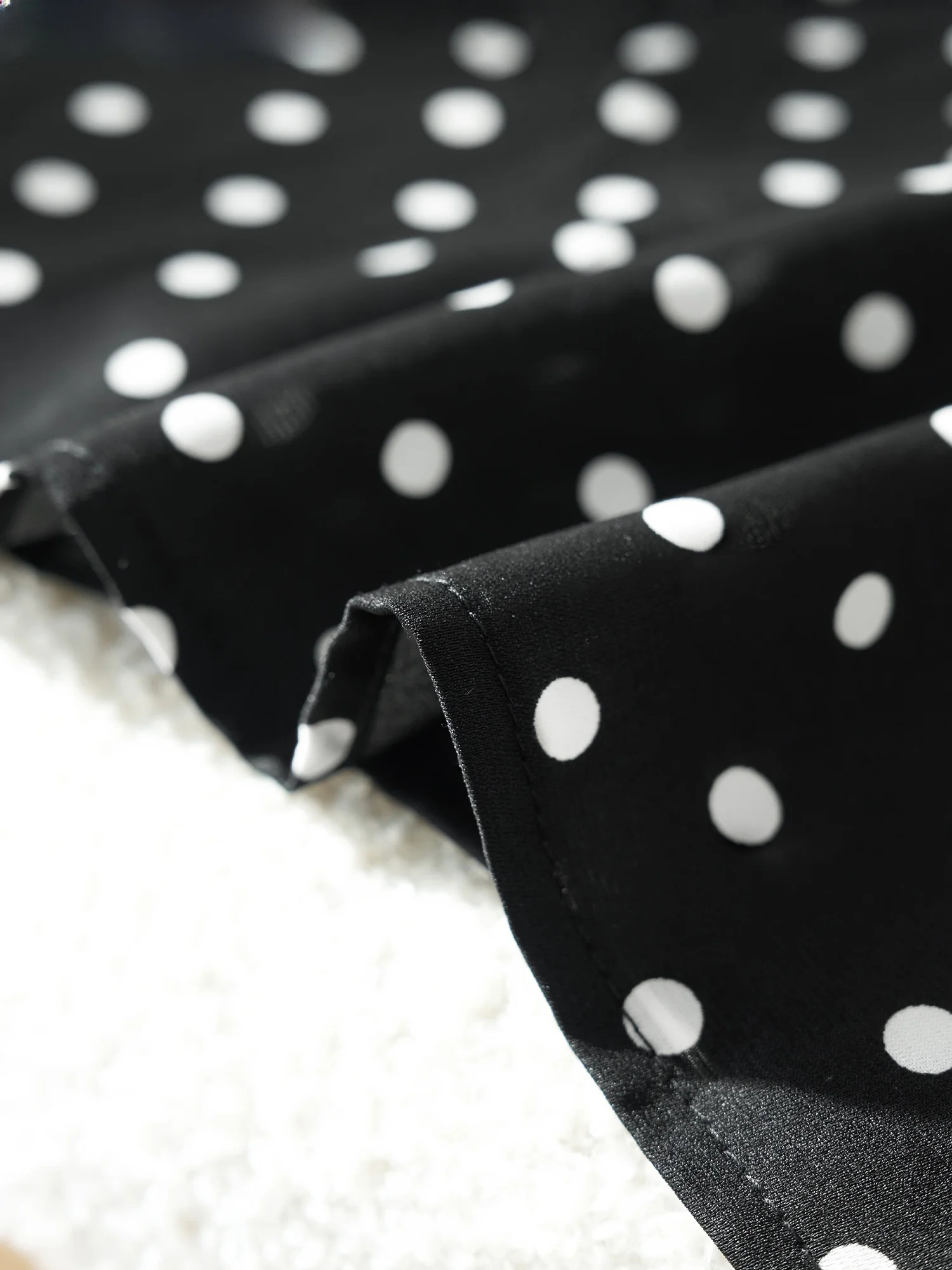Bla – jupe portefeuille asymétrique taille haute à pois pour femmes, en Fiber de Polyester H pe, coupe cintrée, Ci Walk