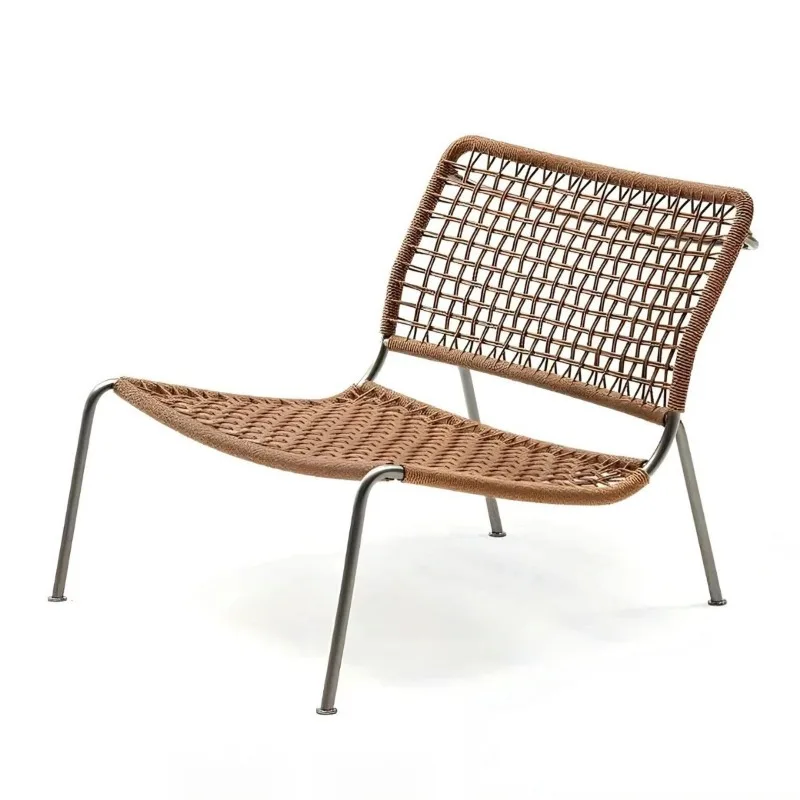 Minimalist outdoor rattan sofa chair courtyard terrace leisure hotel special rattan seat