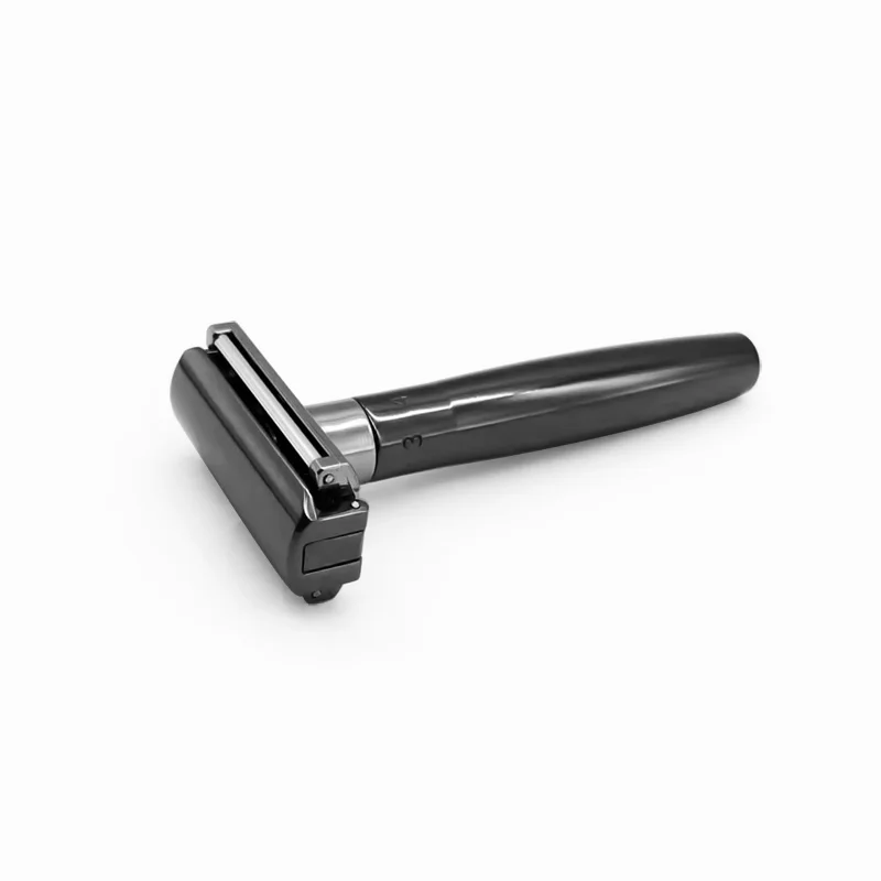 Adjustable Safety Razor Double Edge Mens Shaving Mild to Aggressive 6 Levels Shaver With Auxiliary Rolling Axis (10 Blades)