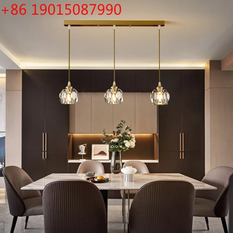 

Полностью медный кристалл, прямоугольный диск, люстра для ресторана, роскошный барный стол из чистой меди, энергосберегающие лампы G9