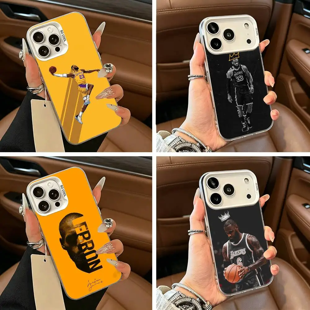 

King-J- James NO 23 Phone Case For iPhone 17,16,15,14,13,12,11 Plus,Pro Max,XS,white silver phone case