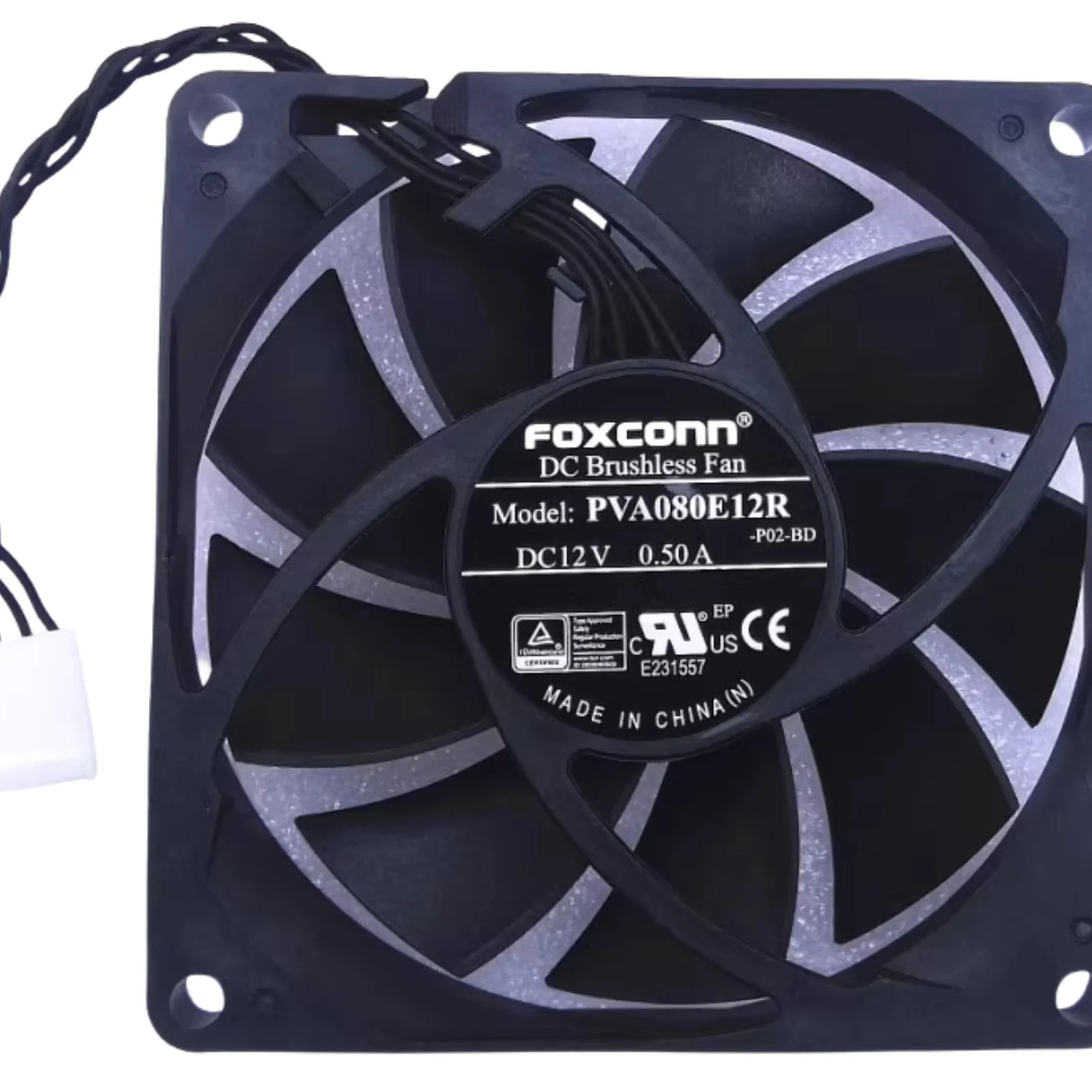 

80mm PWM Fan Heatsink Cooler Heatsink for 8015 PVA080E12R 8CM PWM Cooling Fan, 12V 0.5A Single Ball Bearing Slim