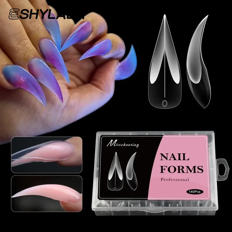 

140pcs 3D Eagle Claw Shape Nail Forms For Nail Extension Of Dragon Claw Acrylic Nails Special Full Cover Molds Nail Art Tool