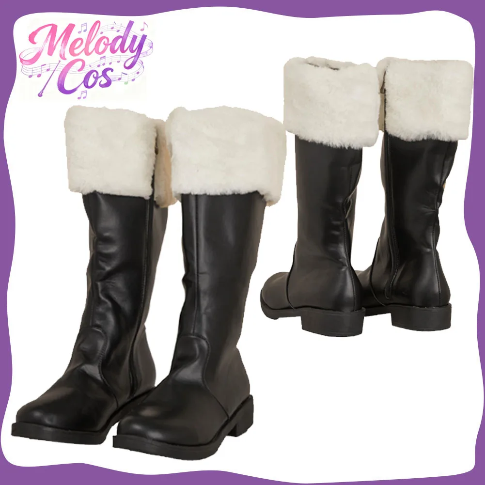 Christmas Cosplay Shoes Boots Adult Women Winter Long Boots Halloween Carnival Party Costumes Accessory Footwear Custom Made