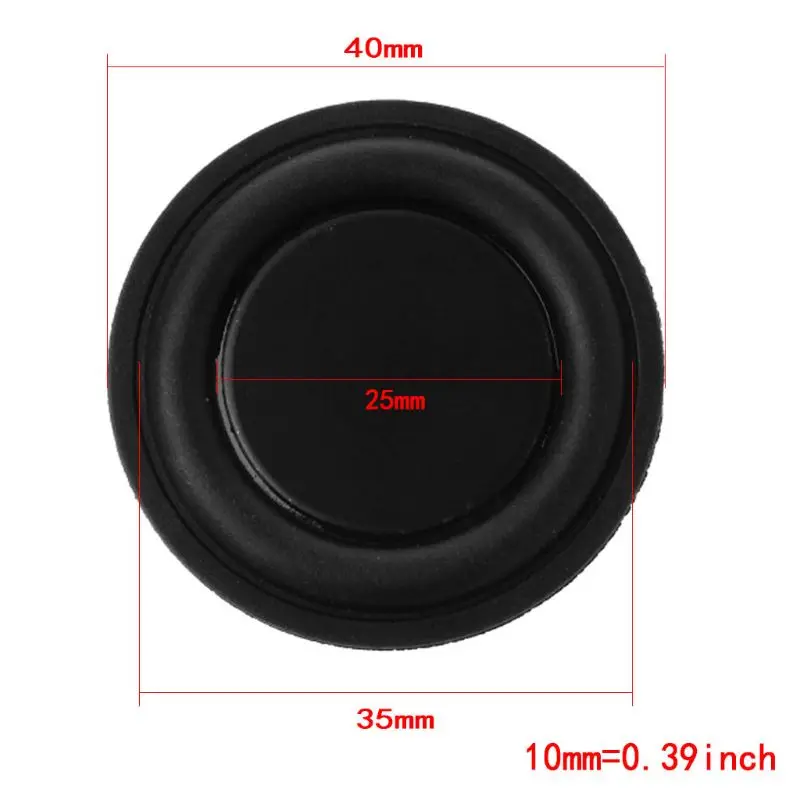 40mm Passive Radiator Subwoofer Speaker Vibration Membrane Bass Rubber Woofers DIY Diaphragm Plate Good Brass Effects