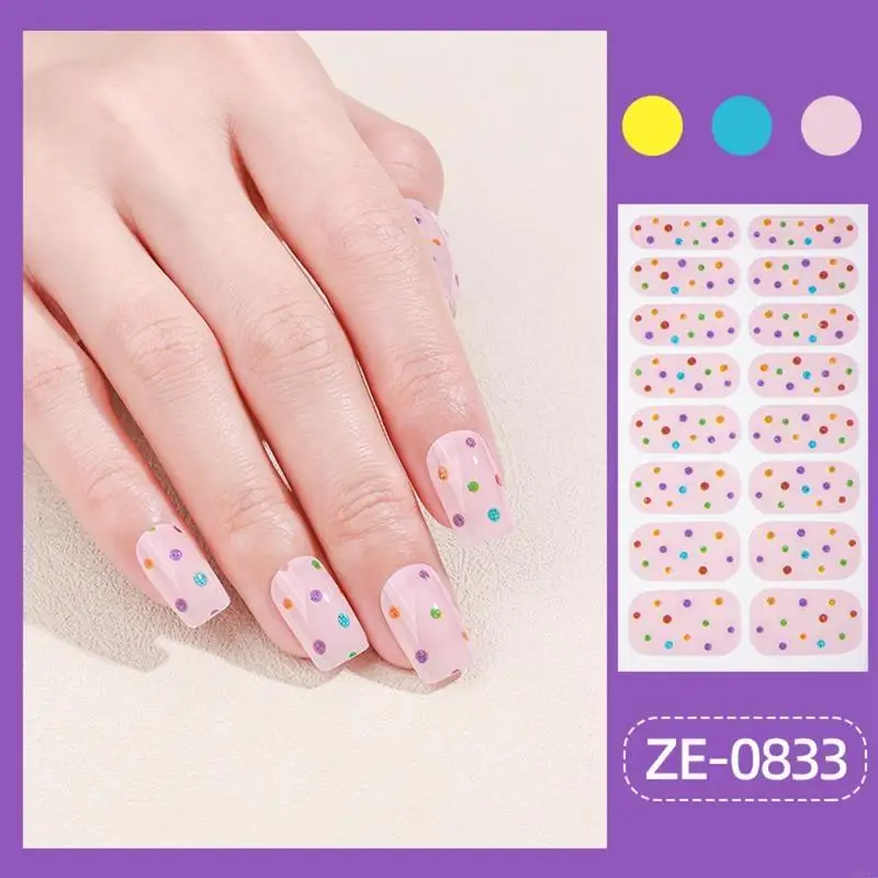 Decalcomanie per unghie G99E Adesivi a più disegni resistenti all'usura per donne