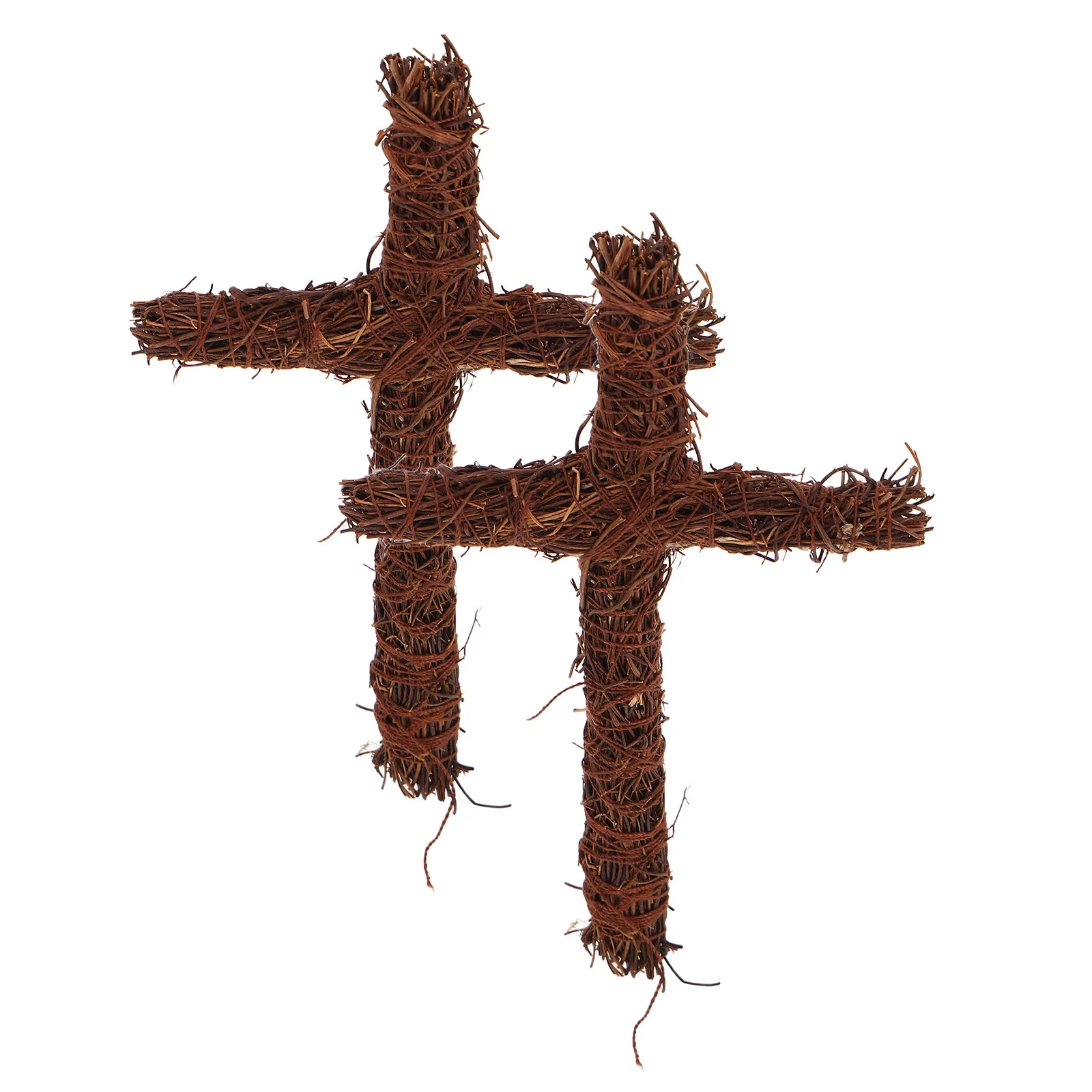 

2Pcs Rattan Cross Wall Decor Decorative Cross Shaped Ornament Indoor Hanging Christian Wall Art Decorative Crosses
