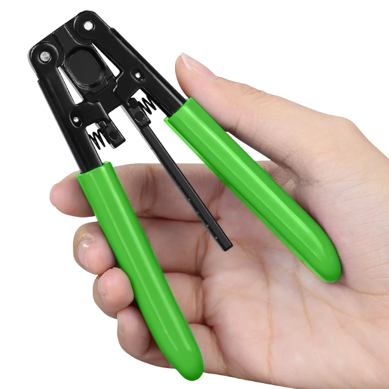 

COMPTYCO VCFS-J1 Metal Leather Drop Cable Stripper FTTH Fiber Tool Leather Wire Stripper Pliers 3mm (W) * 2mm (H) Fiber Stripper