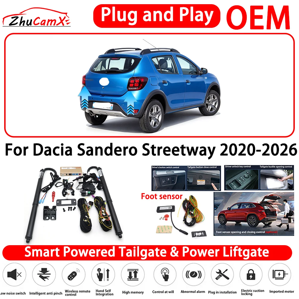 for Dacia Sandero Streetway 2020-2026 OEM Smart Powered Tailgate Power Liftgate Automatic Rear Trunk Tailgate Actuator System