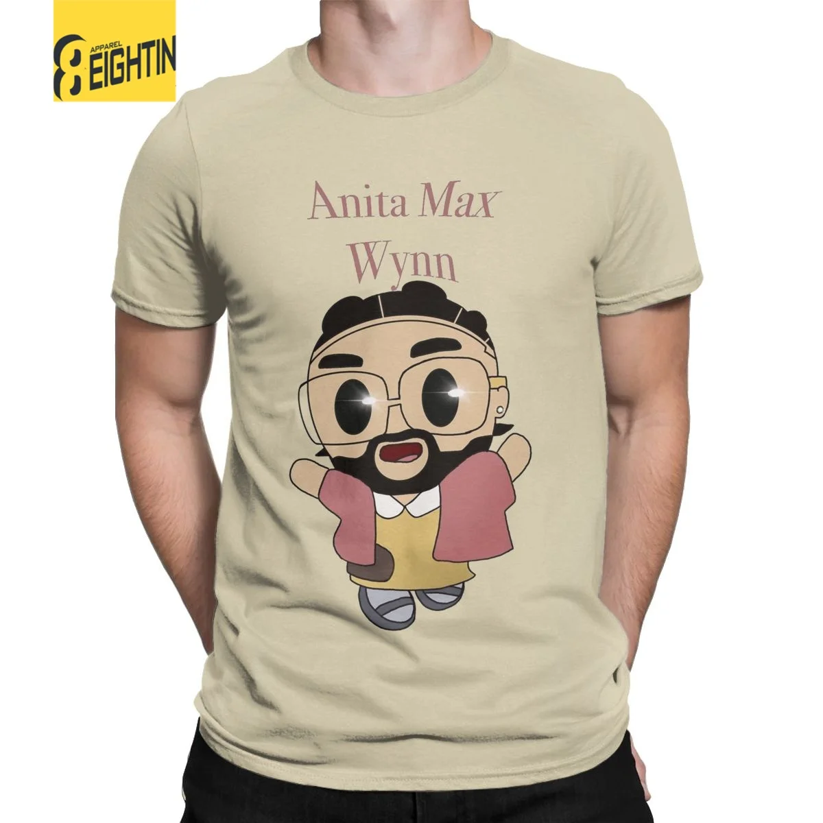 Men Anita Max Wynn Funny T Shirt Pure Cotton Tops Vintage Short Sleeve Crew Neck Tees Adult T-Shirt