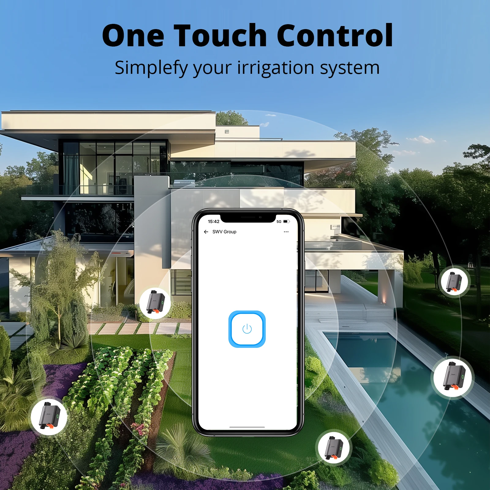SONOFF SWV Zigbee Smart Water Valve IP55 Irrigation System Setting Controller Smart Home Automate Via Alexa Google Home eWeLink