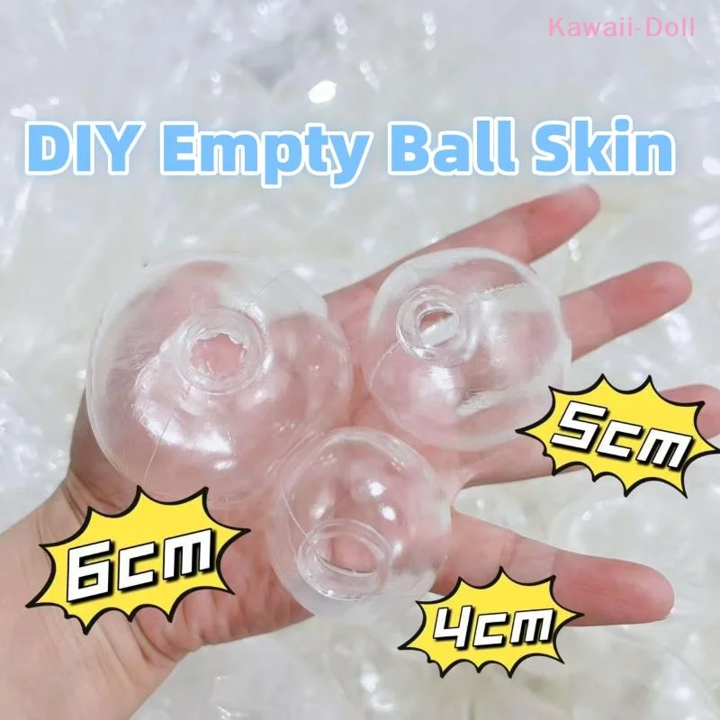 [DO]10Pcs 4/5/6CM Empty Water Ball Skin Stress Relieving Hand-made Empty Ball Shell DIY Ball Skin Toy Water Ball Filling Tool