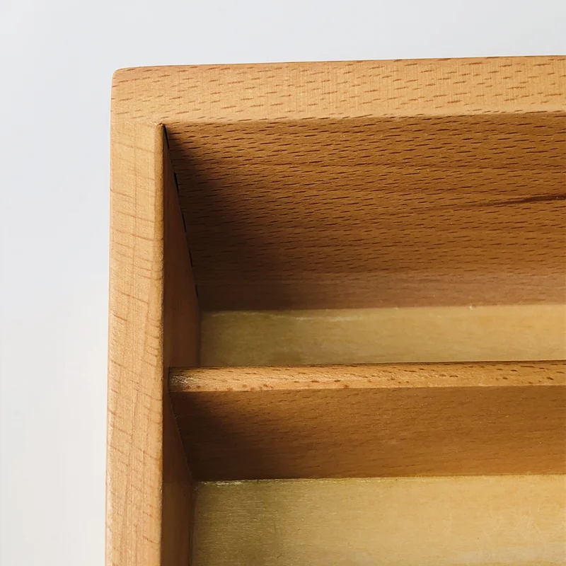 ถาดมอนเตสซอรี่สำหรับการ์ด 3 ส่วน ที่วางไม้สำหรับใส่หนังสือเรียน วัสดุการเรียนภาษา ชีววิทยา ภูมิศาสตร์ อุปกรณ์การศึกษา