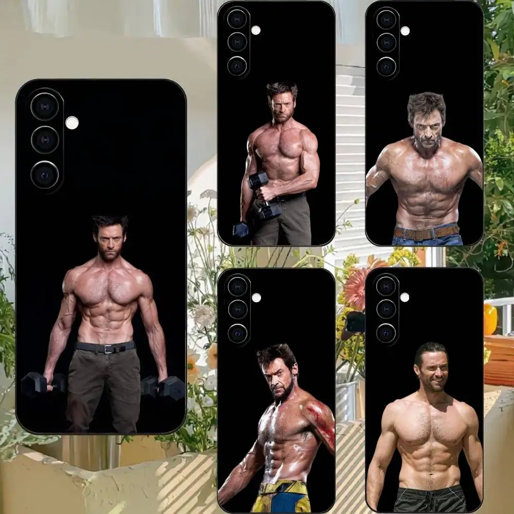 Hugh Jackman Protection Cover TPU Printed Phone Case for Samsung Galaxy A73/A72/A71/A53/A52/A51/A22/A91/A80