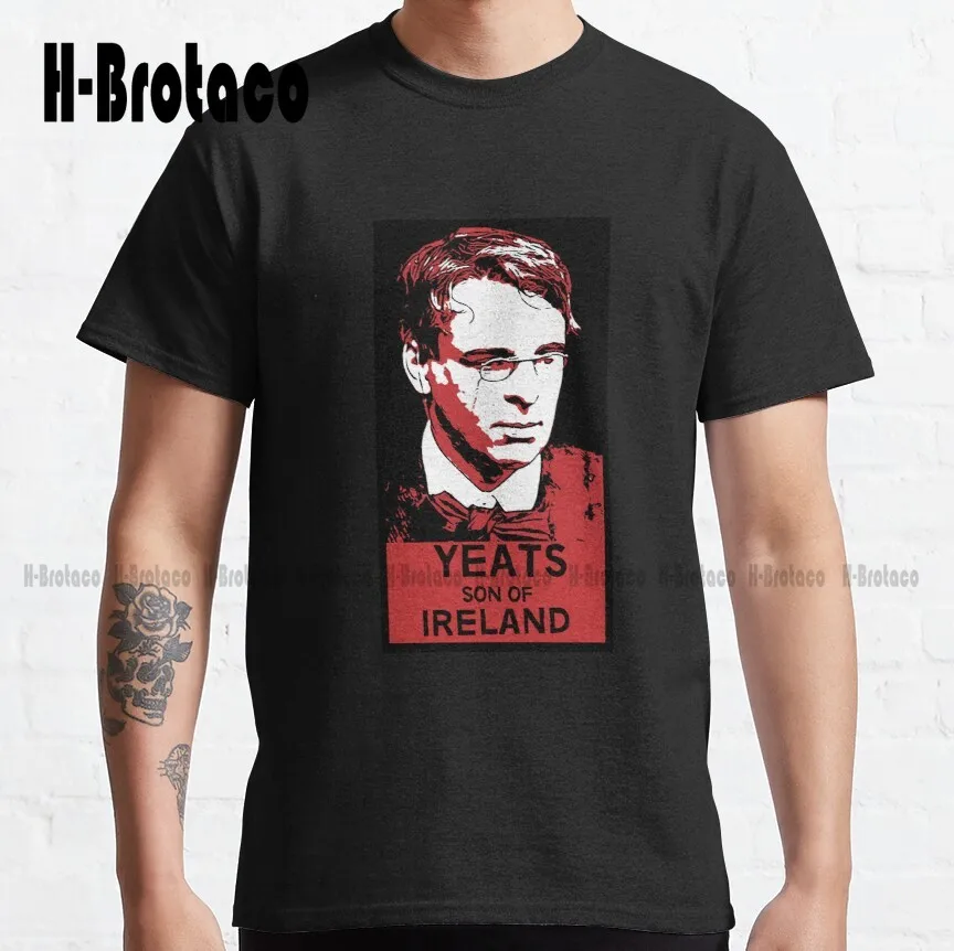 W B Yeats Poetry Fan Gifts - Irish Poetry Poster - Yeats Tshirt - Dublin - Irish Gifts Classic T-Shirt Mens Running Shirts Retro