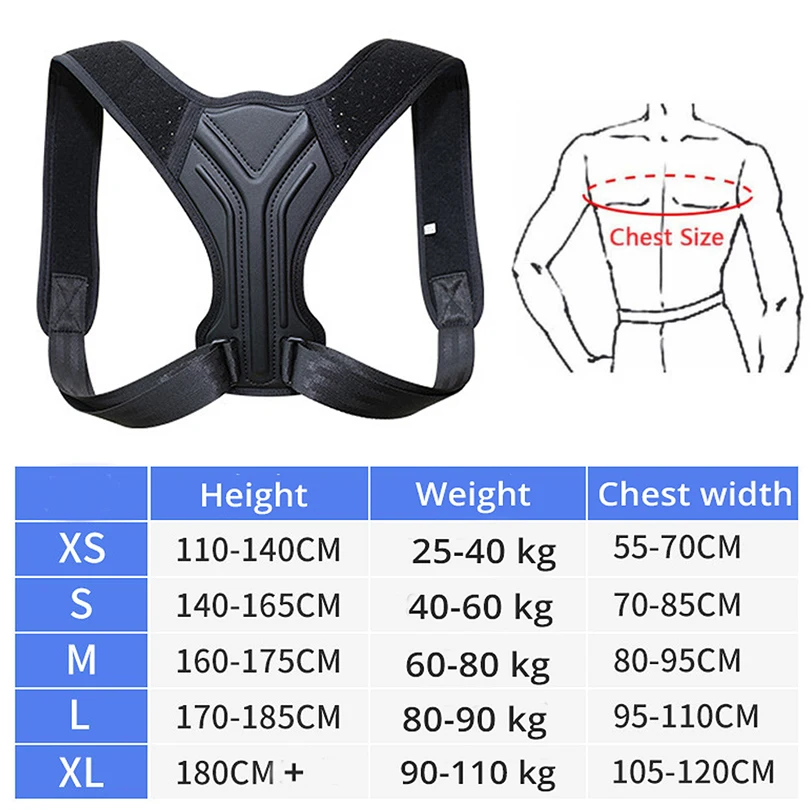 Adjustable Support Belt Spine Posture Correction Back Posture Corrector Corset Clavicle Pain Relief Traine Spine Posture Support