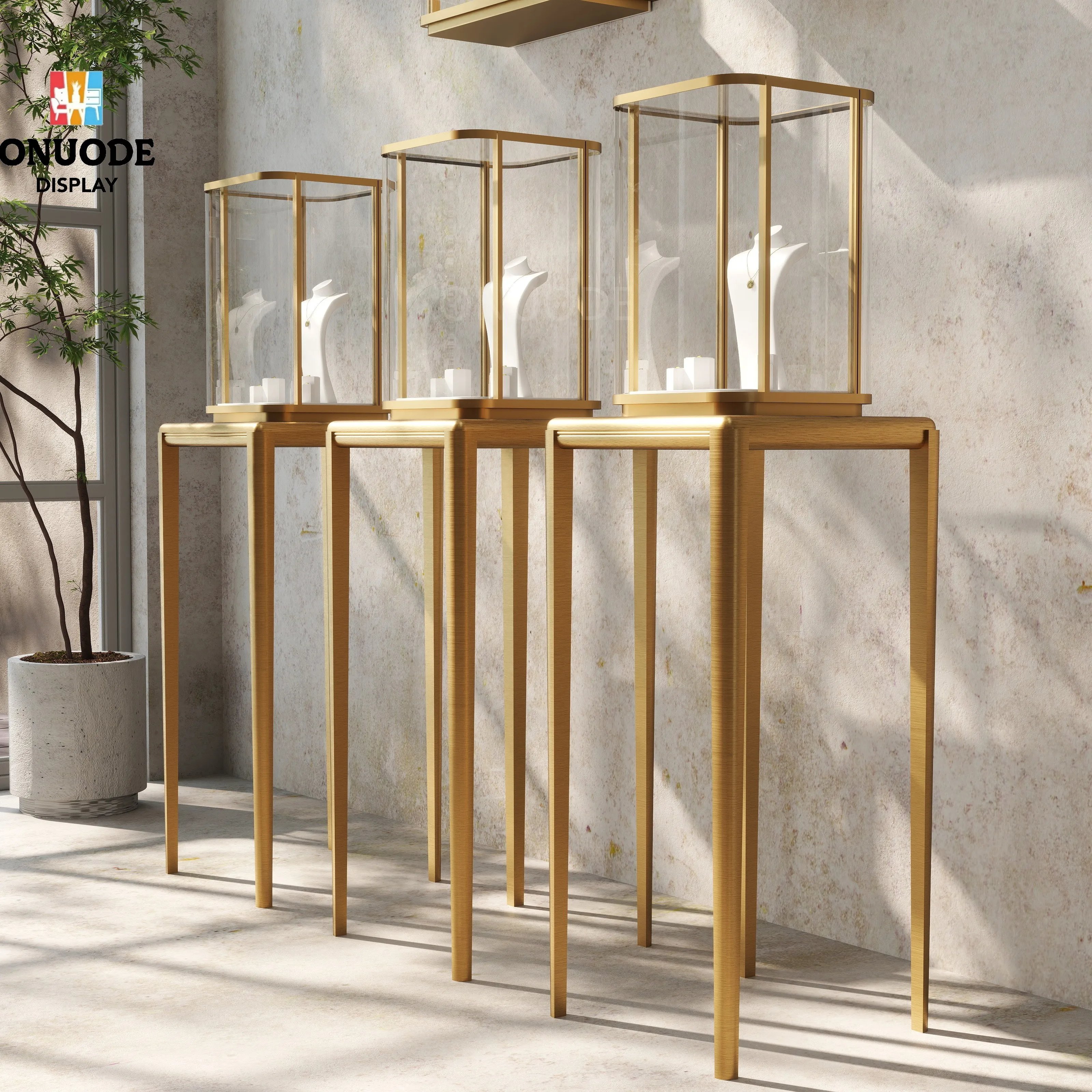 Custom.New Luxury Jewelry Store Counter and Shop Shelf LED Light Handbag and Jewellery Display Showcase on Sale