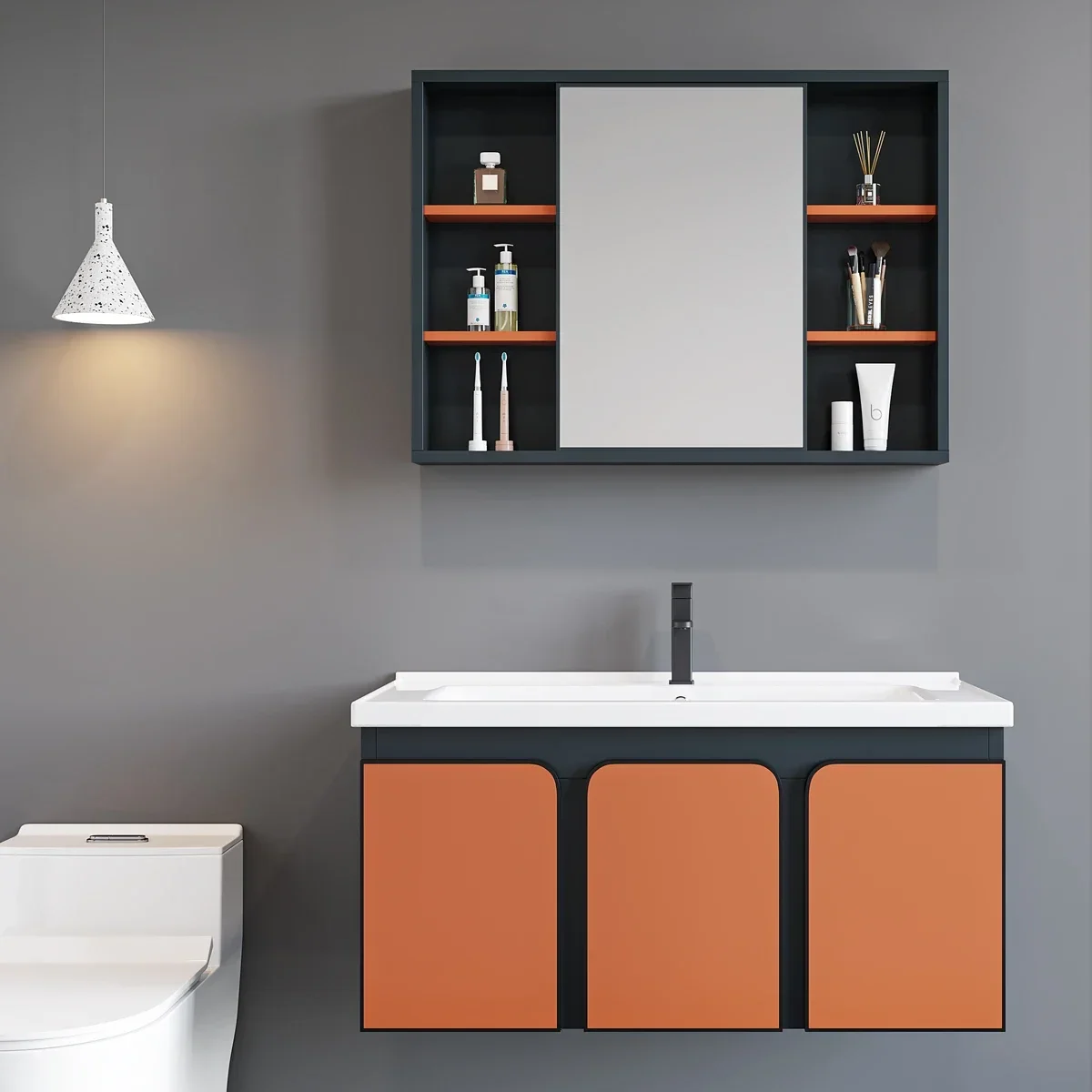 

Display Aluminum Bathroom Vanity Cabinets Waterproof Bathroom Sink Cabinets Integrated Designer Archivadores Room Furniture
