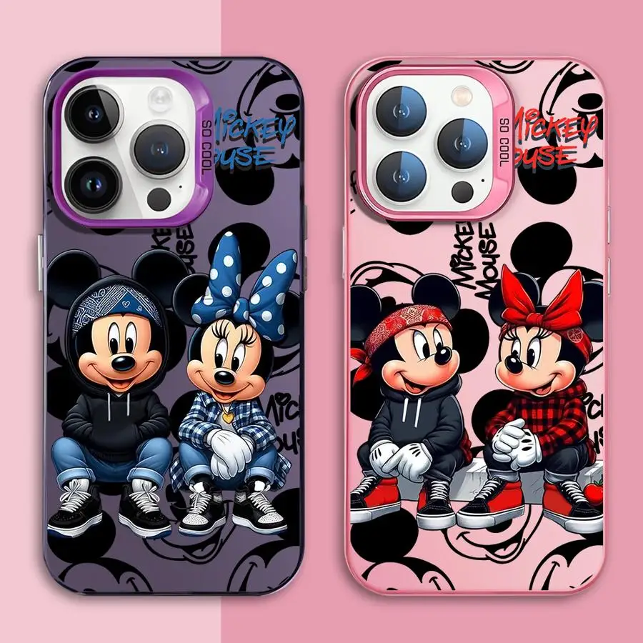 Disney Mickey Minnie Mouse Cool Phone Case for Apple iPhone 15 16 Pro Max 13 14 Plus 12 11 Pro plus Matte Shockproof