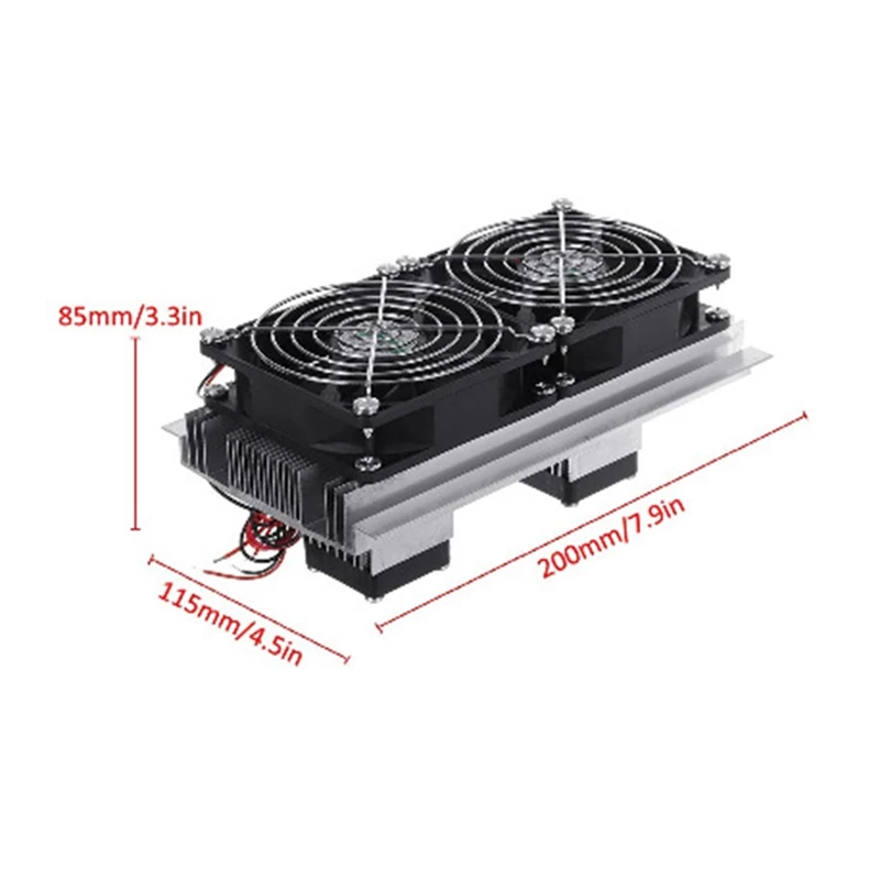 Termoelektryczna chłodnica chłodnicza DC12V Półprzewodnikowy klimatyzator Podwójny wentylator Akcesoria do układu chłodzenia DIY