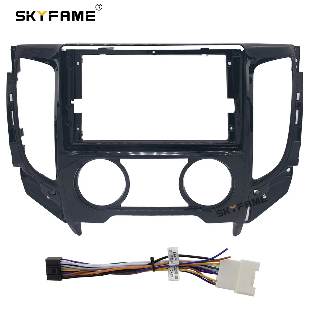 SKYFAME Car Frame Fascia Adapter Android Radio  Dash Fitting Panel Kit For Mitsubishi Triton L200