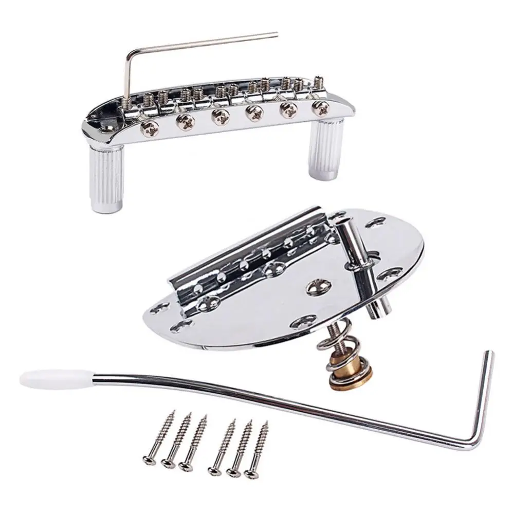 Guitar Accessories Replacement Metal Guitar Bridge Set Tremolo Bridge Set for Jazzmaster