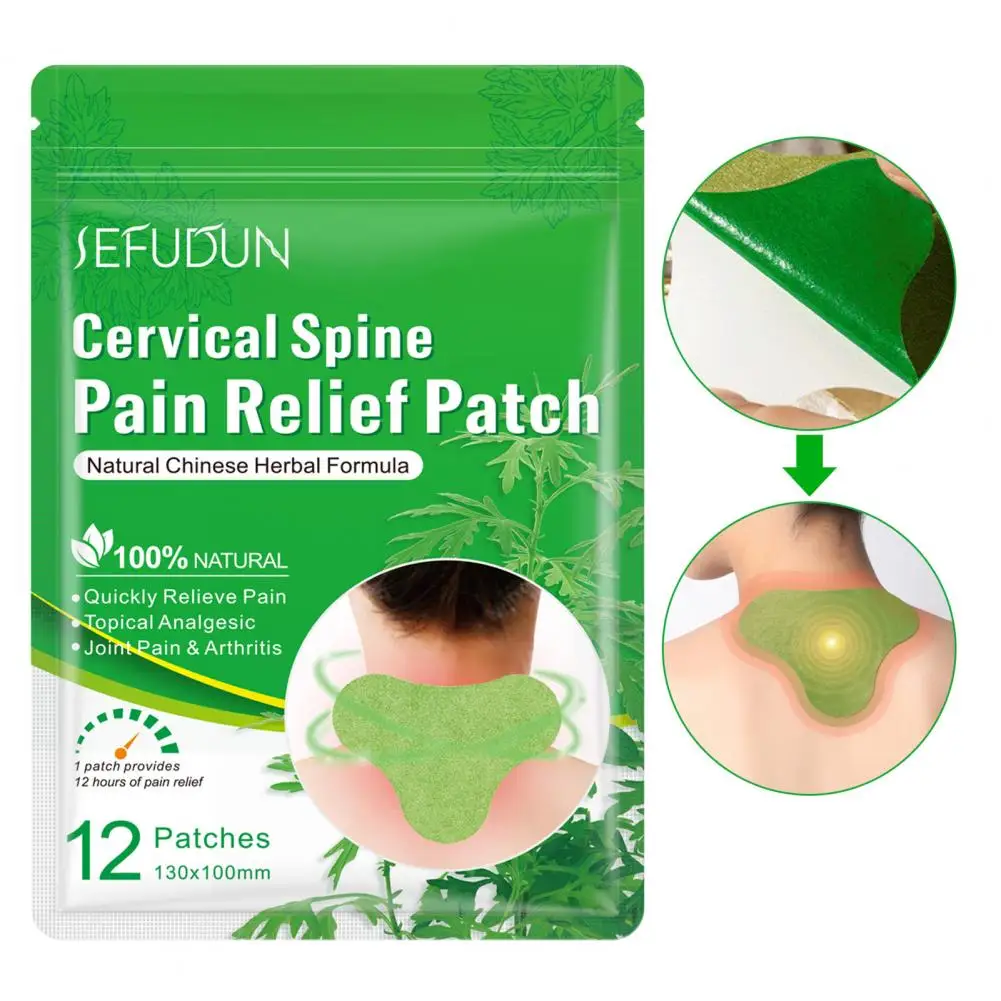 Pegatinas de columna Cervical para el hogar, parche de vértebra Cervical, práctico y compacto, 12 unids/lote por caja