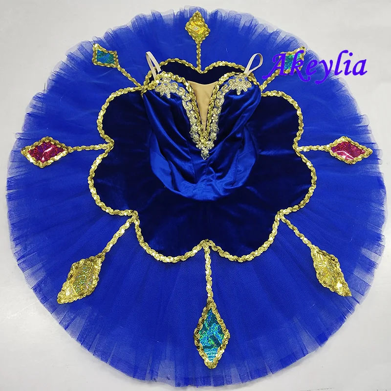 

Royal blue pre-professional Tutu lilac Adult Classical Ballet pancake Costume girl Stage dress Burgundy colorful sequins clown