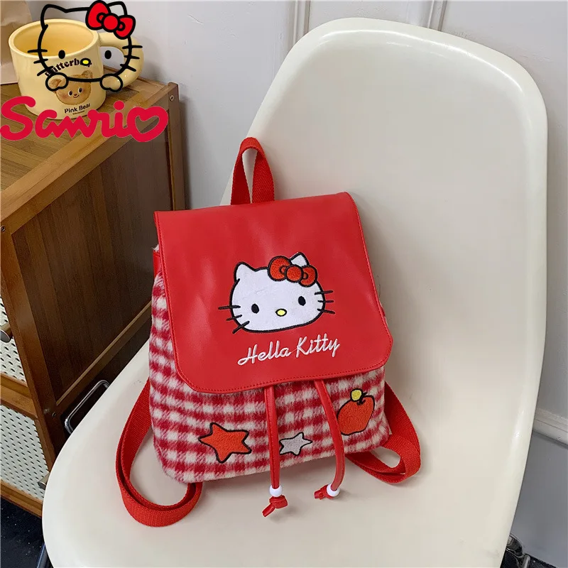 

Hello Kitty New Women's Drawstring Backpack Fashionable High Quality Women's Backpack Cartoon Versatile Girls' Storage Backpack