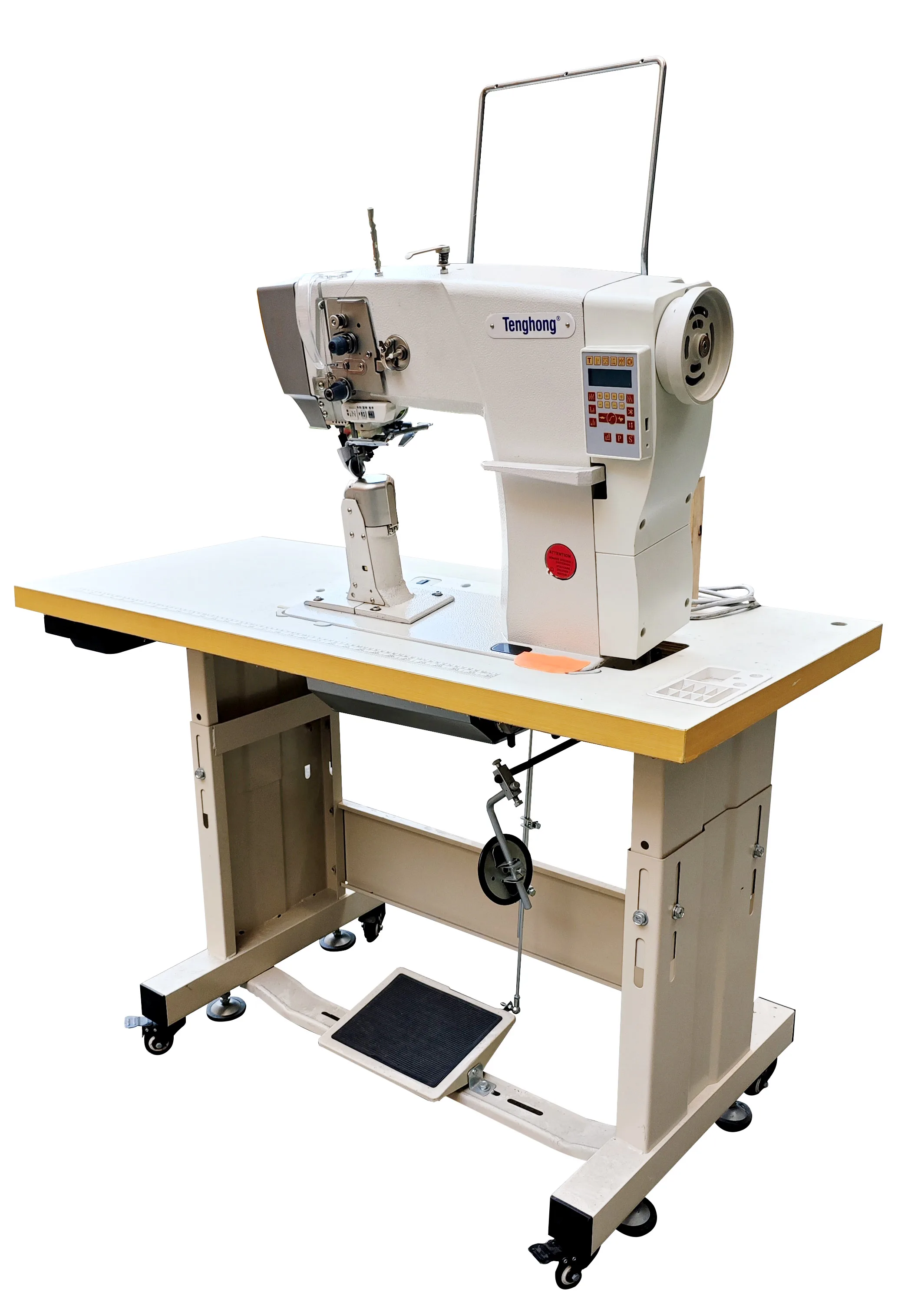 Single Needle Manual Feed Lockstitch Formation Industrial Roller Sewing Machine for Overalls New Condition Computer Operated