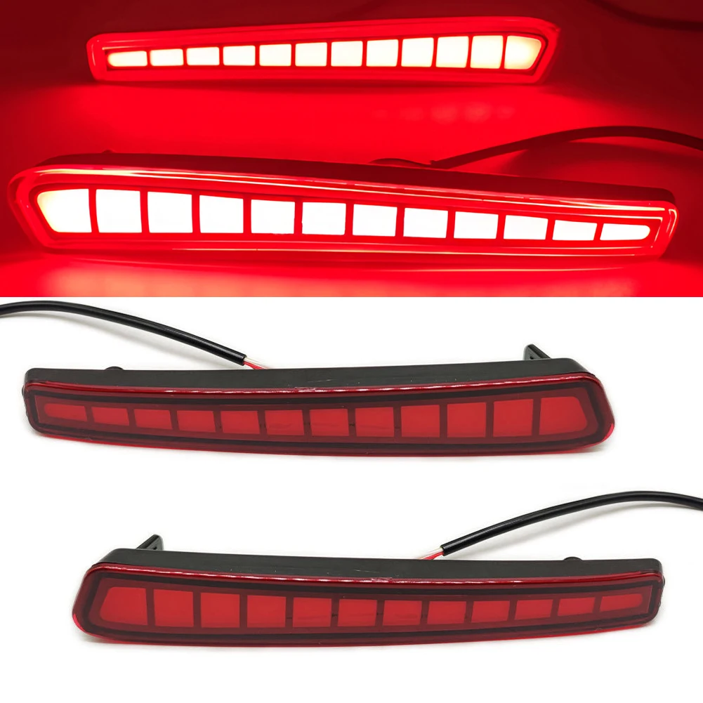 

1 Pair Red Lens LED Rear Bumper Turn Signal Brake Tail Light Fit for Toyota Corolla DC 12V