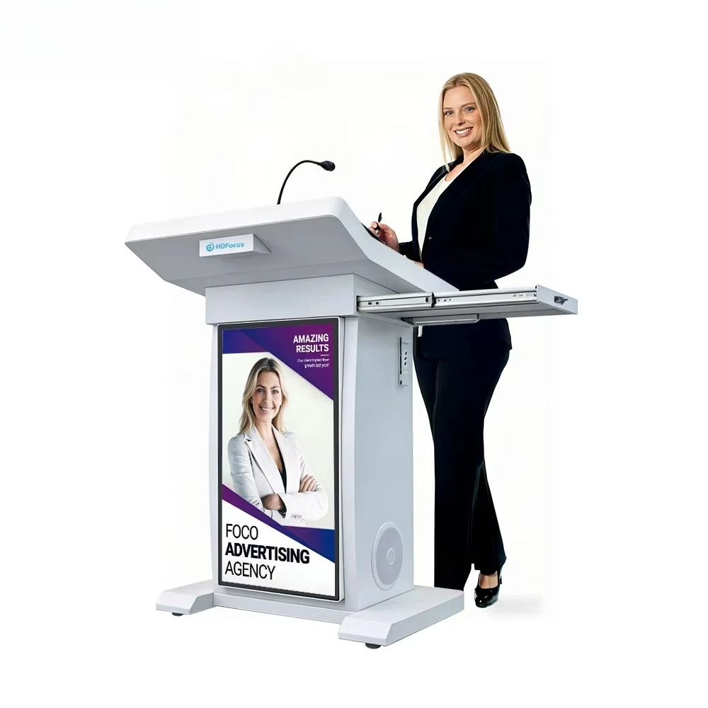 21.5-Inch LCD screen 4.3-inch capacitive timer, conference classroom, school digital podium, electronic podium