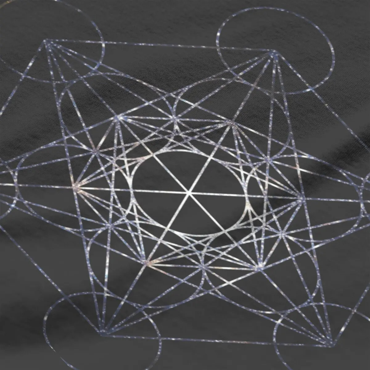 Metatron's Cube Star Cluster Sacred Geometry 100% Cotton vintage  plus size printed t-shirt for men clothing image 3