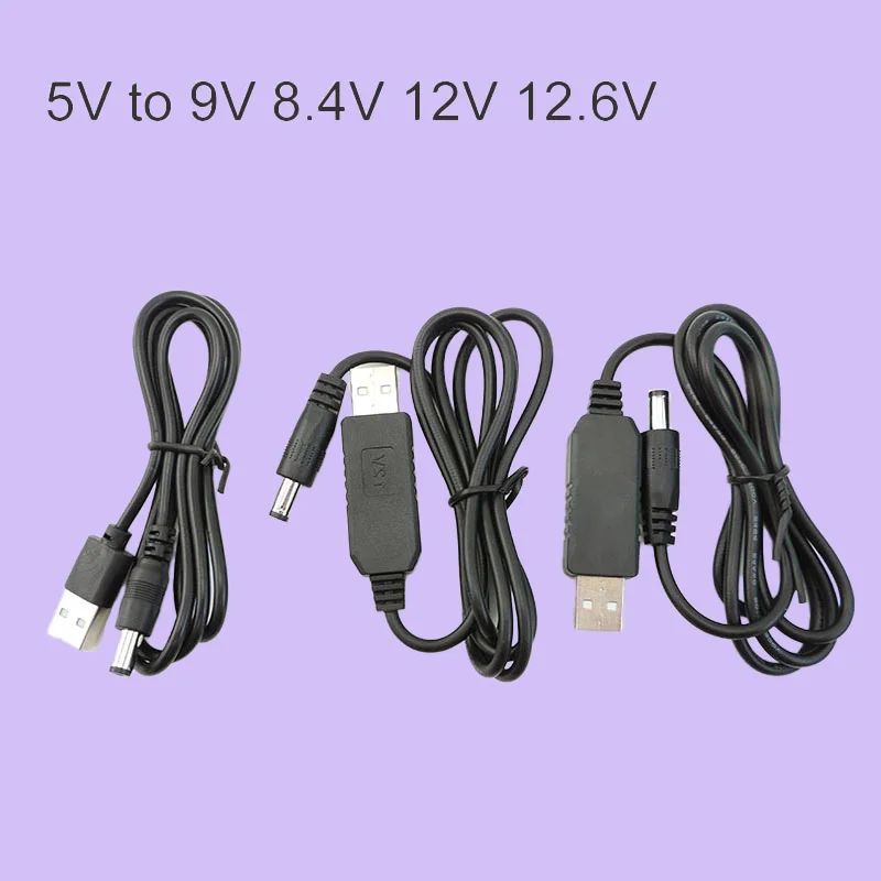 USB DC 5V to USB 9V 8.4V 12V 12.6V Step UP Module Power Boost Line power supply cable adapter Converter 5.5X2.1mm for router P2