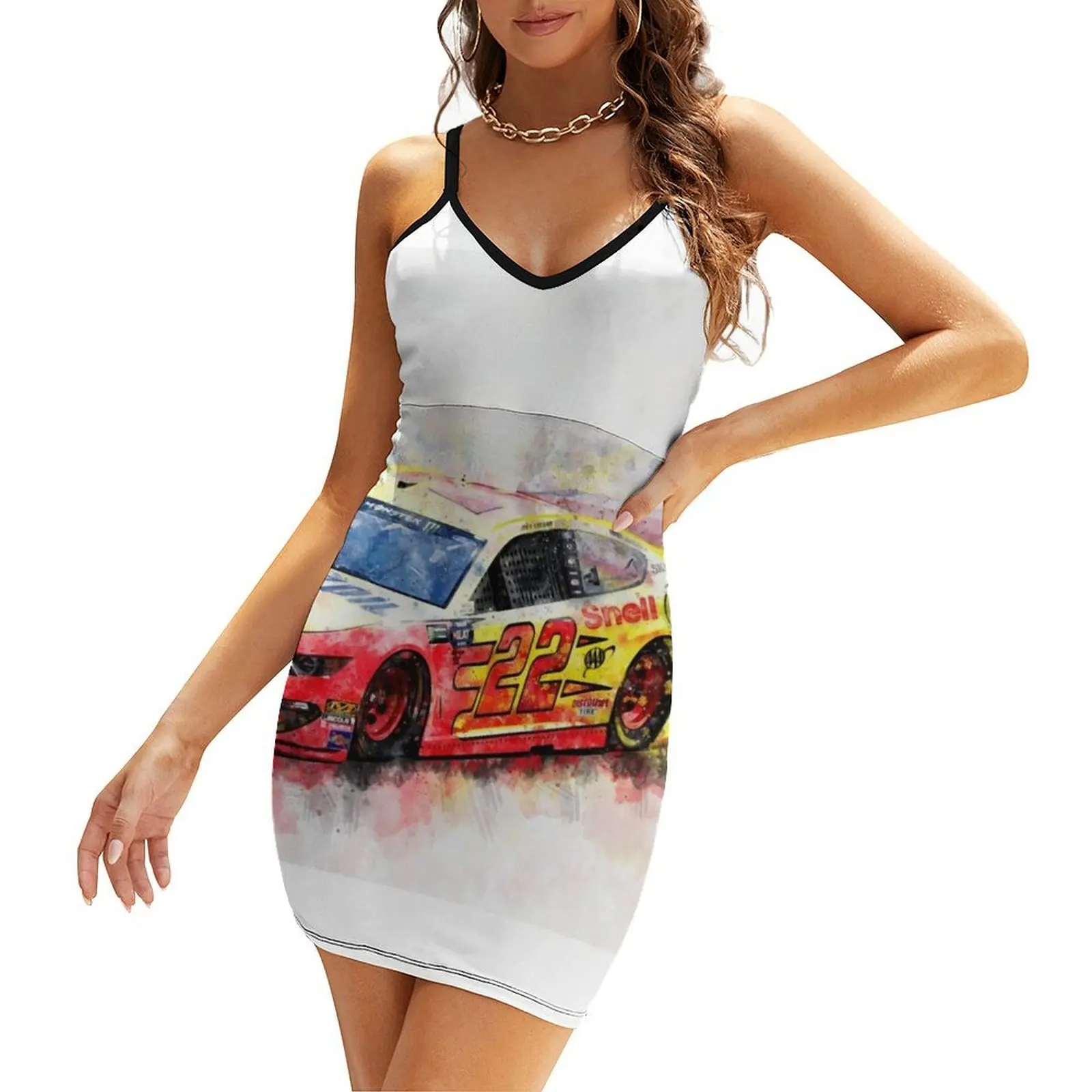 

Joey Logano on Fire Sling Dress Cocktail of dresses Women's clothing woman dress evening dresses luxury 2025