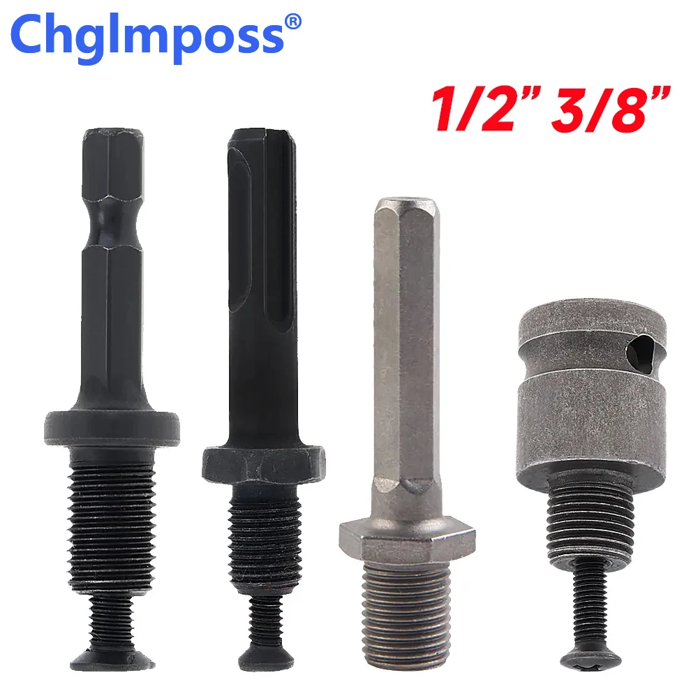 

1/2 3/8 Inch Chuck Connect Adaptor Electric Hammer Convert Adapter Parts Hex Round Square Shank Rod Wrench Conversion Accessory