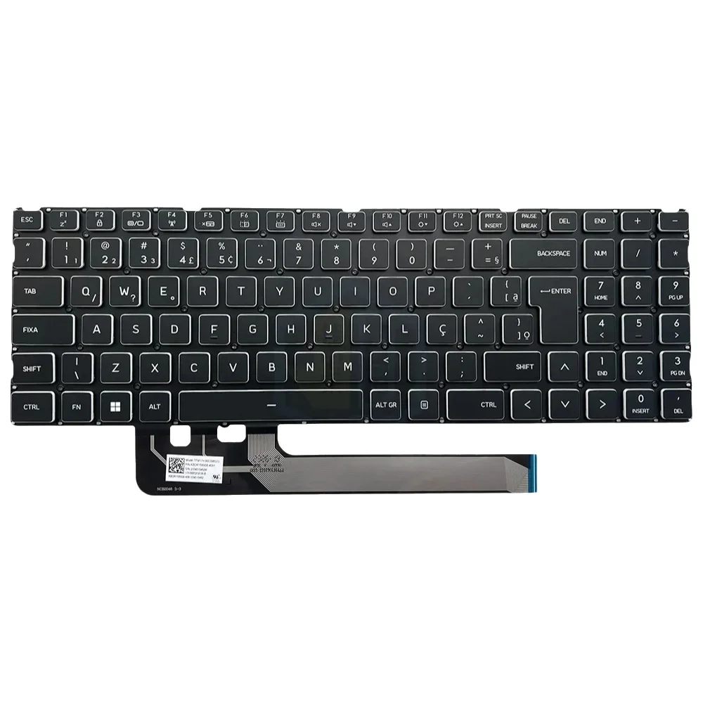 Klawiatura z podświetleniem PT-BR Brazylia Brazylijska do MECHREVO Z3 Air Pro Z2 Air-s GM5TGEO Z2 Z3 A62 Avell A62 GWTN156-2 Nowa — zdjęcie produktu 7