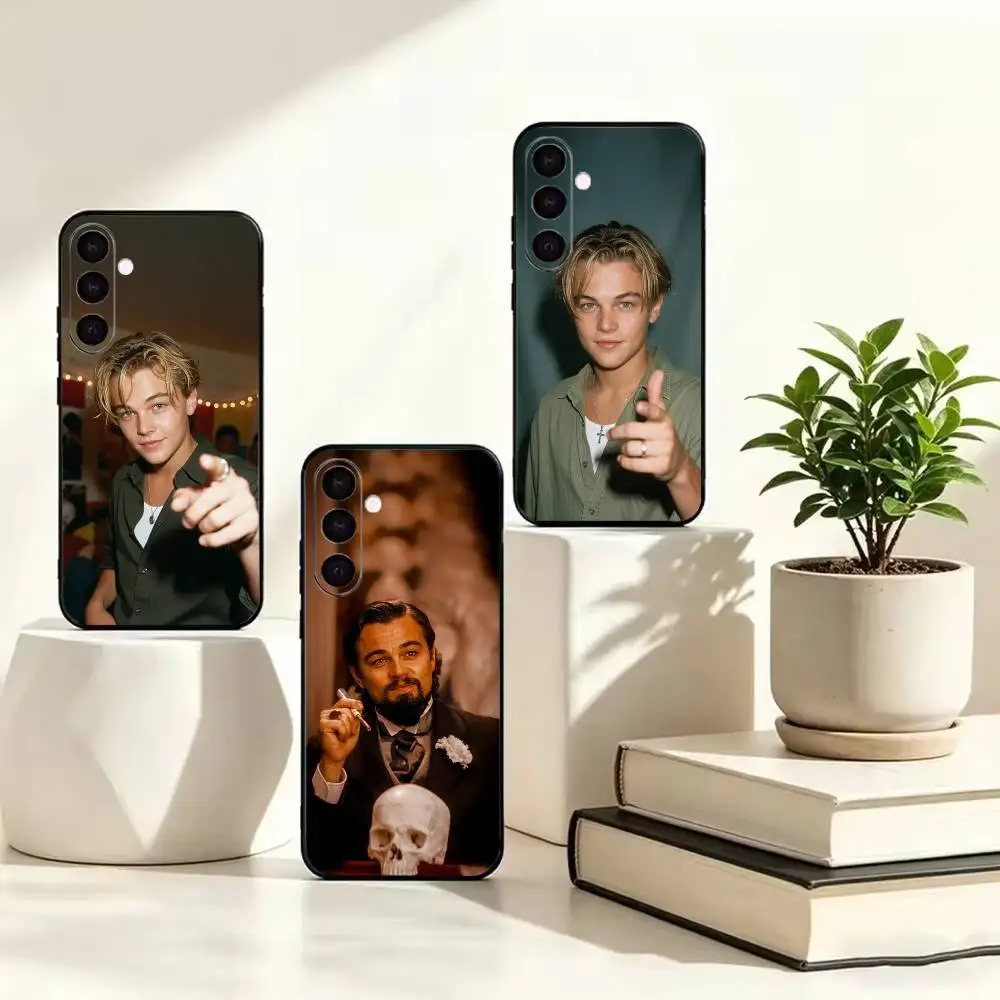 Actor L-Leonardo DiCaprio   Black Soft Silicone Phone Case For Samsung Galaxy A73 A72 A71 A70 A53 A52 A51