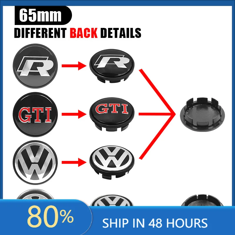 

Колпаки ступиц 4 шт. 55 мм 65 мм, центральные колпаки колес автомобиля, аксессуары для Volkswagen PASSAT Sagitar BORA JETTA GOLF POLO T-Cros