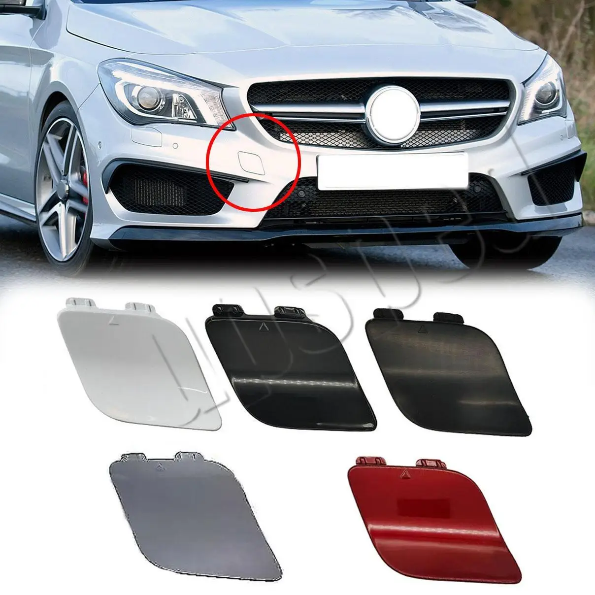 

Front Bumper Tow Hook Eye Cover Cap For Benz CLA200 CLA250 2014-2016 1178851222