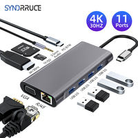 11 in 1 USB C HUB Type C to 4K HDMI-compatible USB 3.0 Adapter Multifunction Docking Station for MacBook Air Lenovo Xiaomi